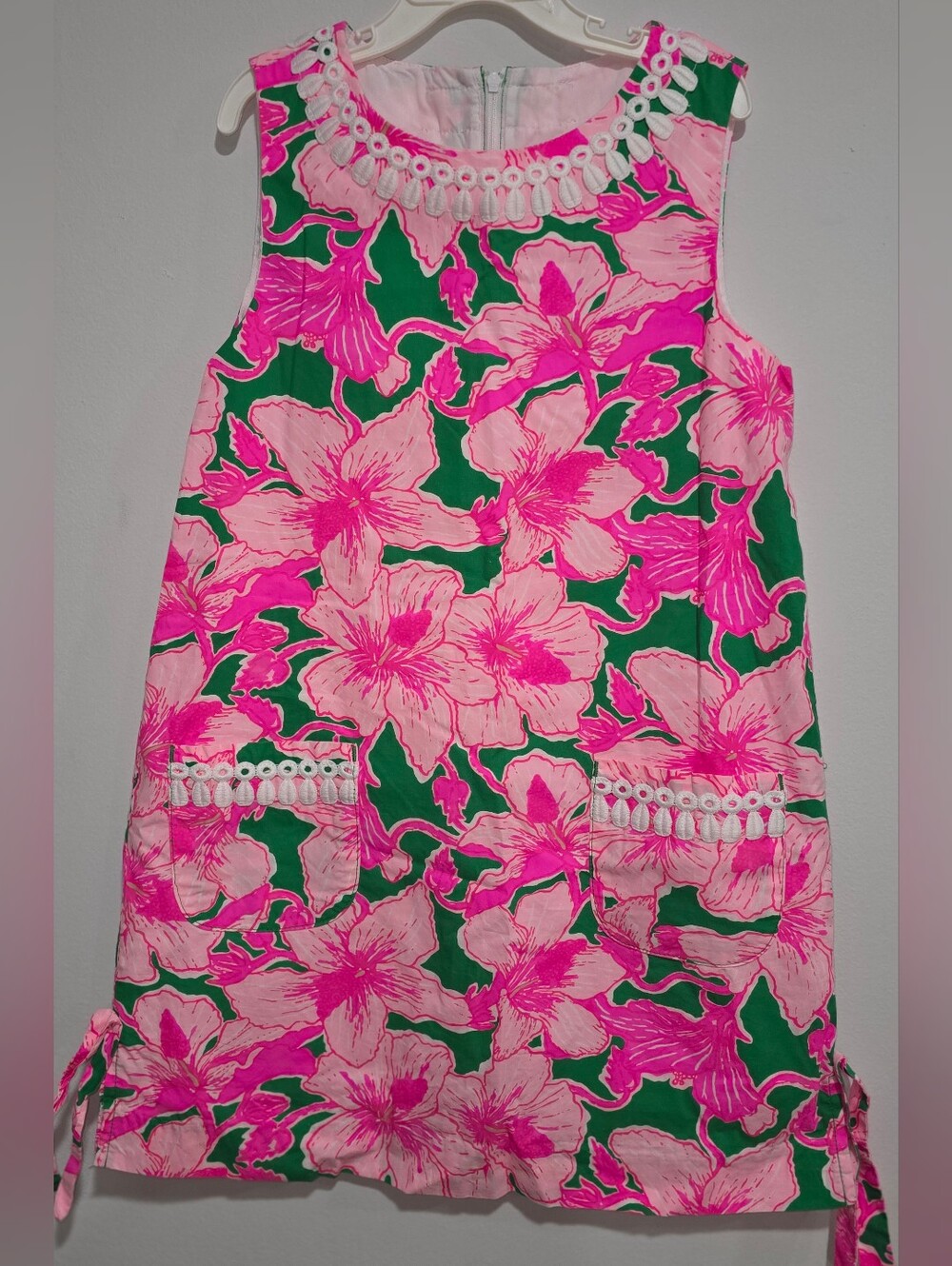 Lilly Pulitzer Pink & Green Floral Shift Dress
